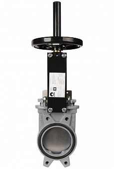 Задвижка шиберная СМО AB-02-HW-E нержавеющая межфланцевая штурвал PN3 – PN10