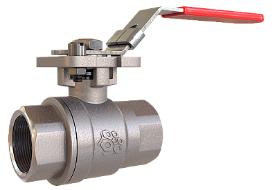 Кран шаровой полнопроходной RUSHWORK 7015 с ISO-фланцем нержавеющий муфтовый PN63