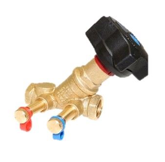 Клапан балансировочный STAD-BY латунный резьбовой без дренажа с измерительными ниппелями PN16