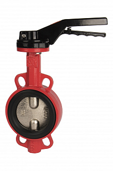 Затвор дисковый поворотный RUSHWORK 200, межфланцевый, корпус чугун GG25, диск чугун GGG40, уплотнение EPDM