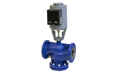 Клапан регулирующий двухходовой LDM RV 113 L с электроприводом чугунный фланцевый PN16