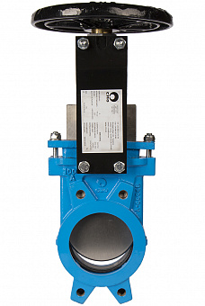 Задвижка шиберная СМО A-01-HW(N)-E чугунная межфланцевая штурвал PN3 – PN10