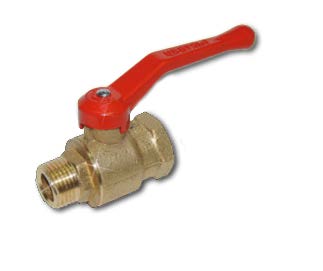 Кран шаровой полнопроходной Цветлит Зубр латунный муфтовый, внутр-нар, ручка - рычаг, PN16