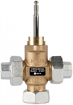 Клапан регулирующий двухходовой IMI TA CV216 RGA резьбовой бронзовый с комплектом накидных гаек PN16