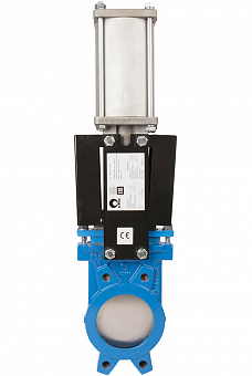 Задвижка шиберная VALSTOK VA-013-01-DA-NBR чугунная межфланцевая с пневмоприводом PN4 – PN10