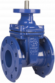 Задвижка с обрезиненным клином чугунная RUSHWORK 103 PN16 с ISO-фланцем