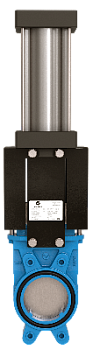 Задвижка шиберная VALSTOK VAB-013-D/A-NBR чугунная межфланцевая с пневмоприводом PN4 – PN10