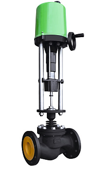 2-х ходовые высокотемпературные регулирующие клапаны АСТА серии Р533 с электроприводом стальные фланцевые PN40