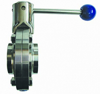 Затвор дисковый поворотный Genebre 2943E нержавеющая сталь под приварку PN10