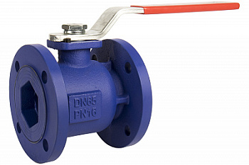 Кран шаровой полнопроходной RUSHWORK 707 чугунный фланцевый PN16