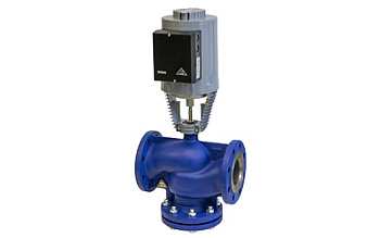 Клапан регулирующий двухходовой LDM RV 113 L с электроприводом чугунный фланцевый PN16