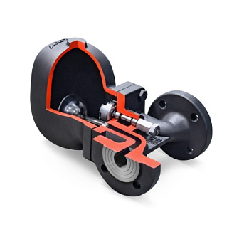 Поплавковый конденсатоотводчик АСТА ПМ521 чугунный резьбовой с клапаном защиты от паровых пробок PN25