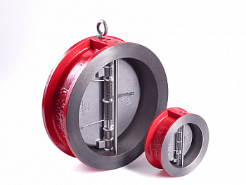 Клапан обратный двухстворчатый RUSHWORK 400 чугунный межфланцевый PN16